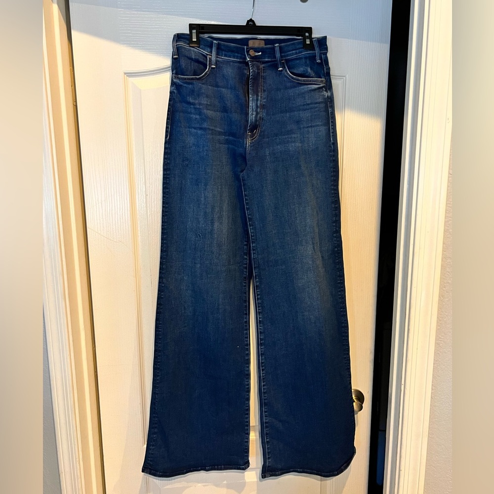 Never work mother wide leg jeans
